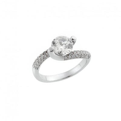 Δαχτυλίδι  Ασήμι 925° Μονόπετρο