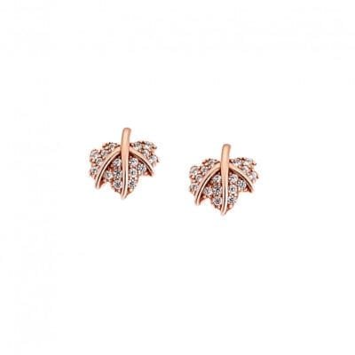 Silver 925° studs with foil and white zircon