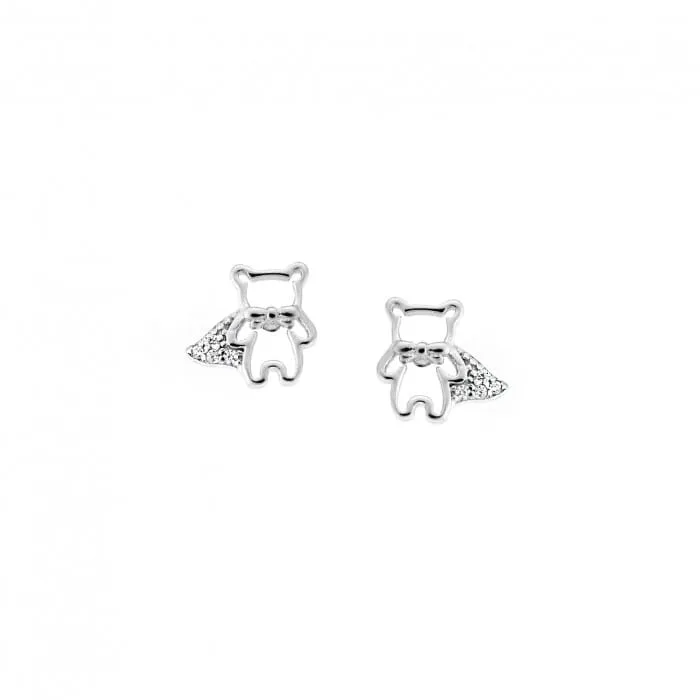 Silver 925° studs with teddy bear