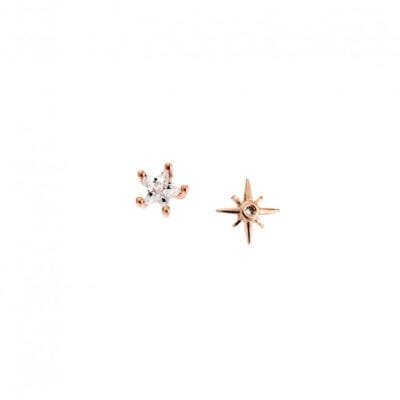 Earrings Silver 925° star stud with zircon