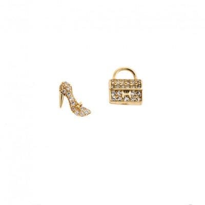 Earrings Silver 925° Stud with heel bag