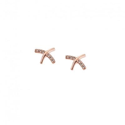 Earrings Silver 925° Studded with white cubic zirconia