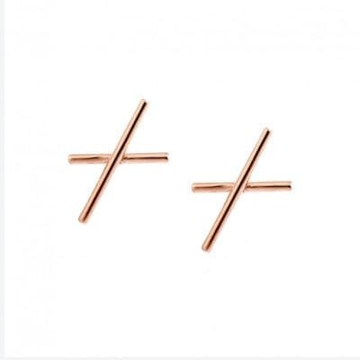 Silver 925° cross-shaped earrings
