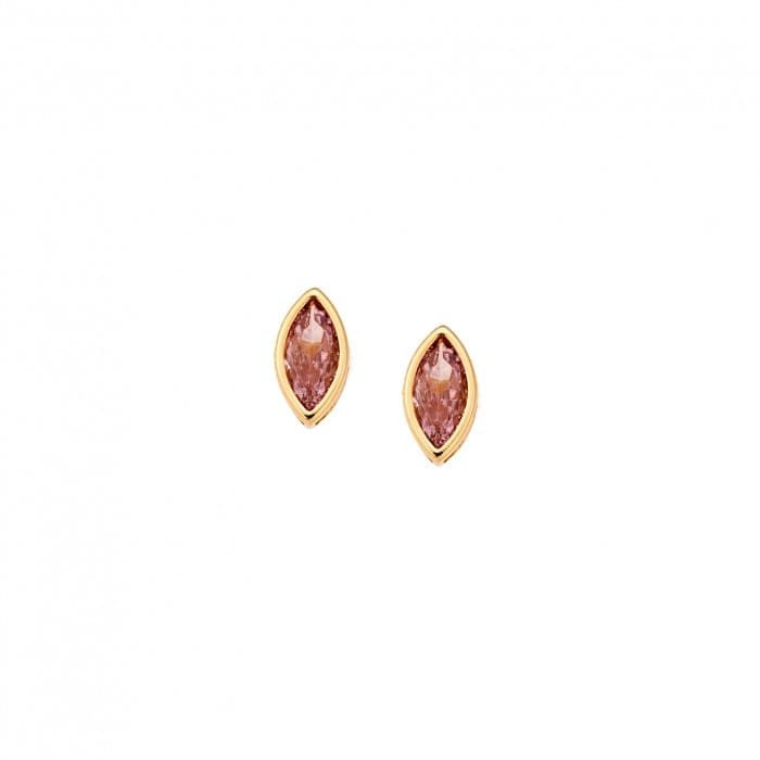 Earrings Leaf Silver 925 Gold Plated