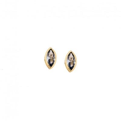 Earrings Leaf Silver 925 Gold Plated