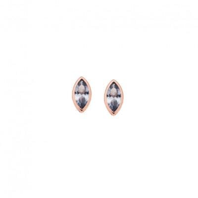 Silver 925 Rose Gold Plated Silver leaf earrings 925 Rose Gold Plated