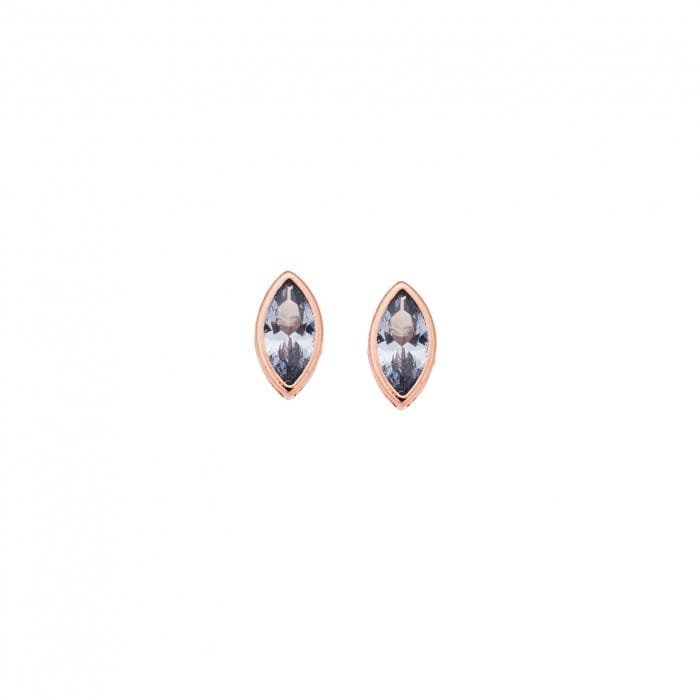Silver 925 Rose Gold Plated Silver leaf earrings 925 Rose Gold Plated
