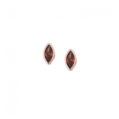 Silver 925 Rose Gold Plated Silver leaf earrings 925 Rose Gold Plated