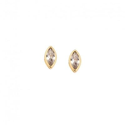 Earrings Leaf Silver 925 Gold Plated
