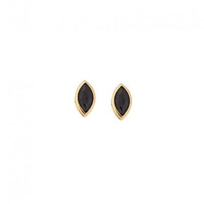 Earrings Leaf Silver 925 Gold Plated