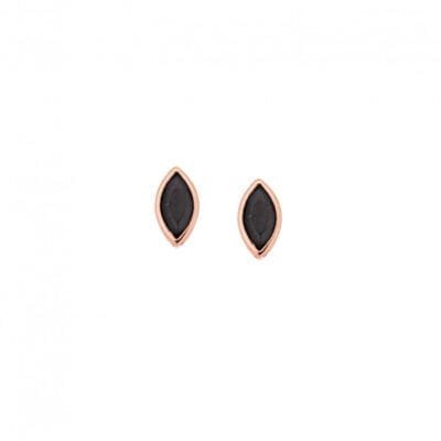 Silver 925 Rose Gold Plated Silver leaf earrings 925 Rose Gold Plated