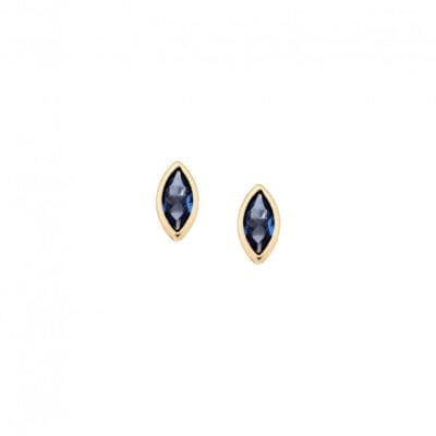 Earrings Leaf Silver 925 Gold Plated
