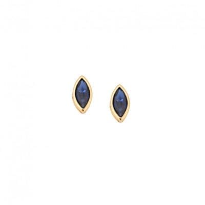 Earrings Leaf Silver 925 Gold Plated