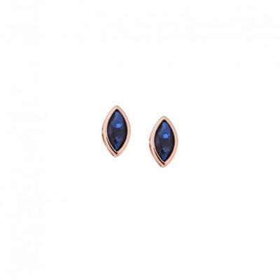 Silver 925 Rose Gold Plated Silver leaf earrings 925 Rose Gold Plated