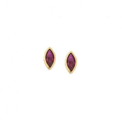 Earrings Leaf Silver 925 Gold Plated
