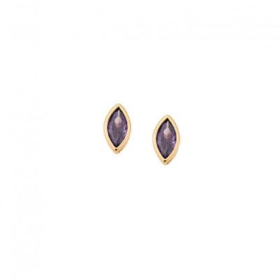 Earrings Leaf Silver 925 Gold Plated