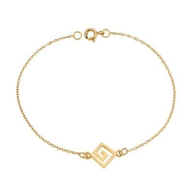 Silver 925 Gold Plated bracelet, meander