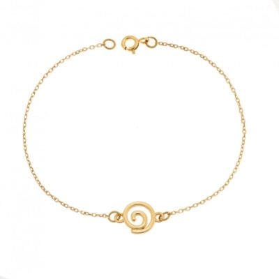 Silver 925 Gold Plated bracelet, carabola