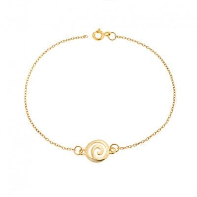 Silver 925 Gold Plated bracelet, carabola