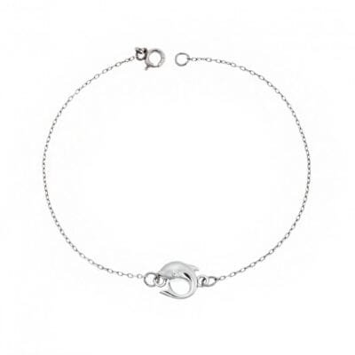 Silver bracelet 925, dolphin