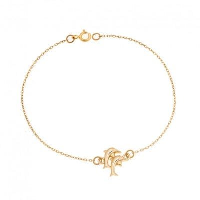 Bracelet Silver 925° with double dolphin