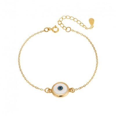 Bracelet Silver 925° round peephole with enamel