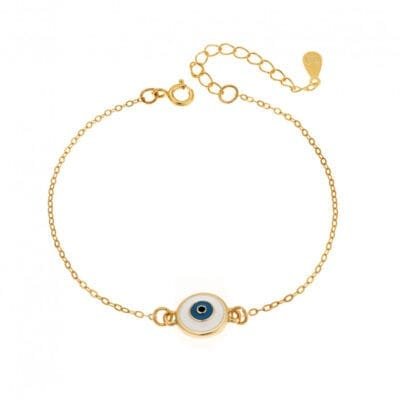 Bracelet Silver 925° round peephole with enamel
