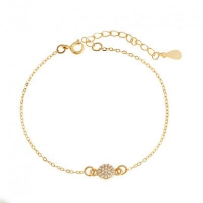 Bracelet Silver 925° target peephole with zircon