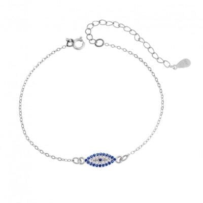 Bracelet Silver 925° peephole with zircon