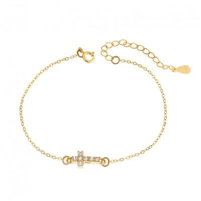 Bracelet Silver 925° cross with zircon