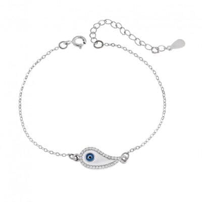 Bracelet Silver 925° Peephole with zircon stones & enamel