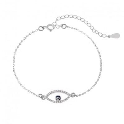 Bracelet Silver 925° Peephole with zircon
