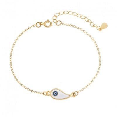 Silver bracelet 925, gold plated Mataki bracelet with enamel