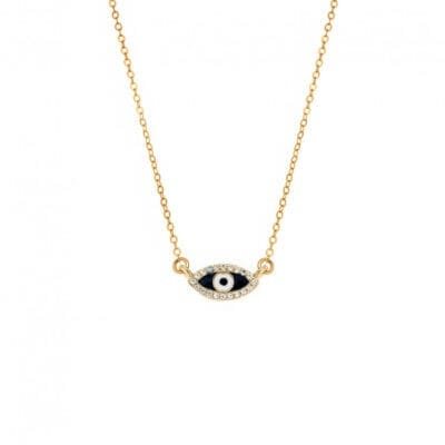 Silver necklace 925, gold plated Mataki necklace with enamel