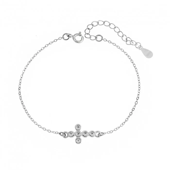 Bracelet Silver 925° Cross with zircon