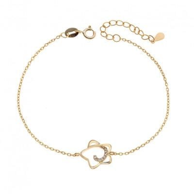 Bracelet Silver 925° star with white zircon
