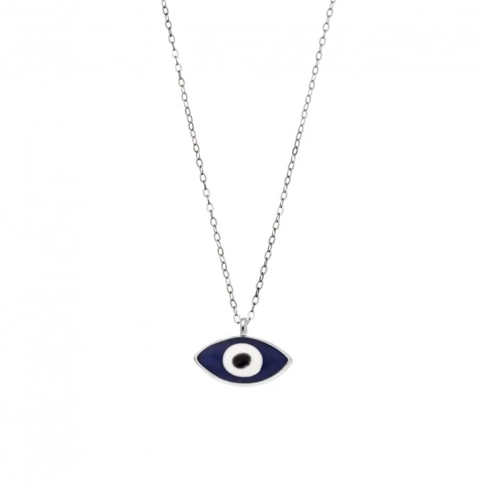 Necklace Silver 925° Pendant with Eye with enamel