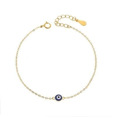 Βραχιόλι Ασήμι 925°  ματάκι με μπλε σμάλτο