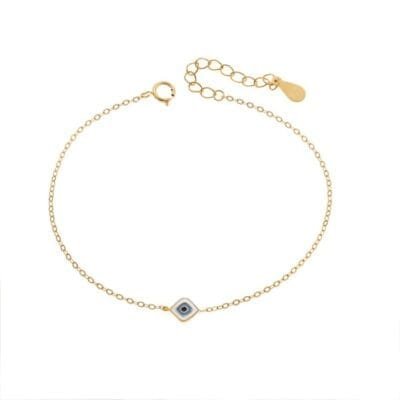 Bracelet Silver 925° Eye with white and blue enamel