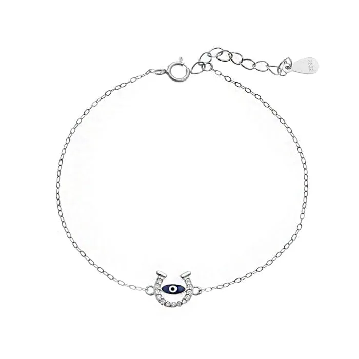 Bracelet Silver 925° with Peephole with enamel and petal with zircon