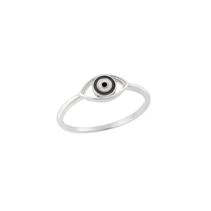 Silver ring 925° with enamel eye