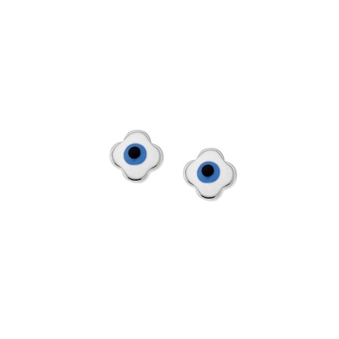 Earrings silver 925, eye with enamel