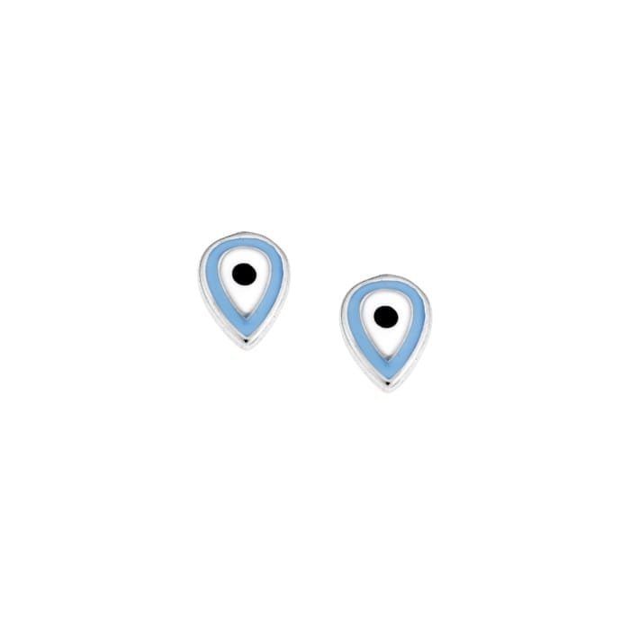 Earrings silver 925, eye with enamel