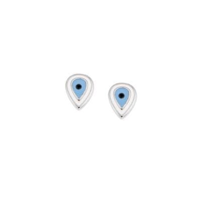 Earrings silver 925, eye with enamel