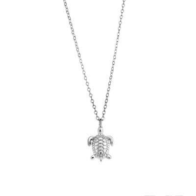 Silver necklace 925, turtle