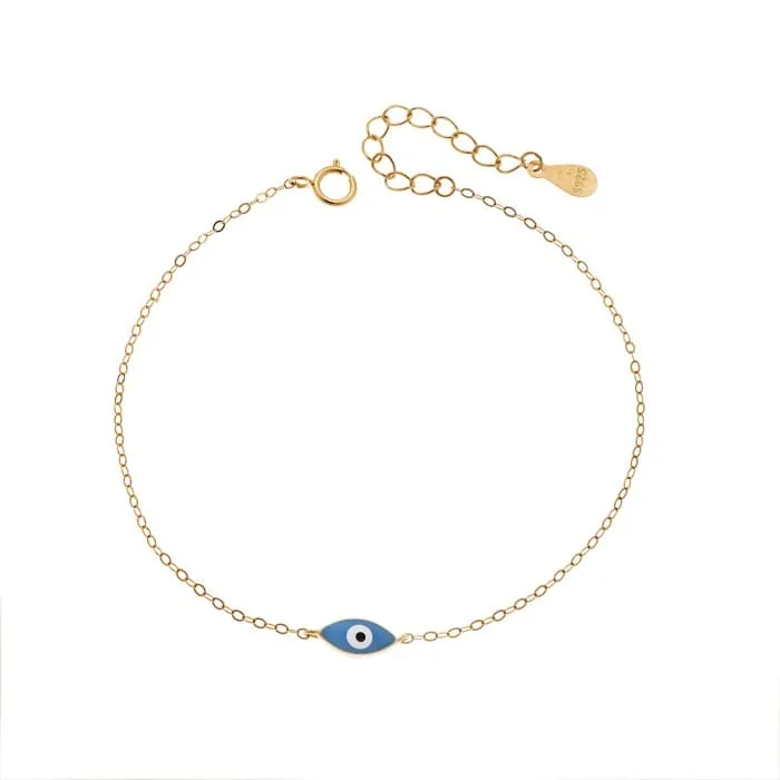 Bracelet Silver 925° with blue peephole with enamel