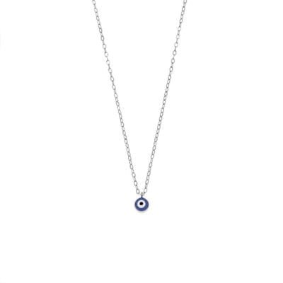 Silver necklace 925, Mataki blue with enamel