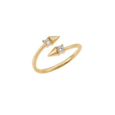 Silver ring 925° with white cubic zirconia