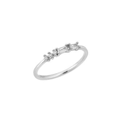 Silver ring 925° with white cubic zirconia