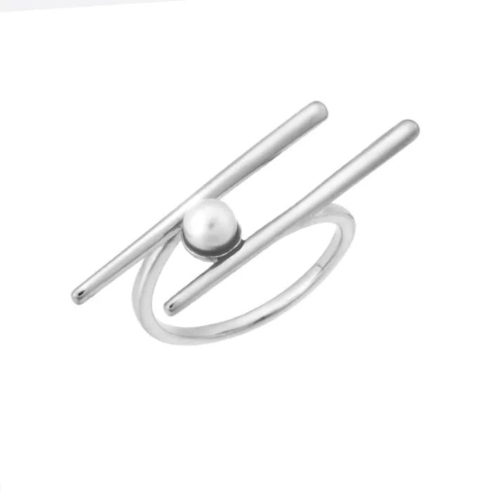 Silver ring 925° with pearl